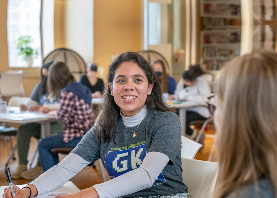 Women’s and gender studies students work in the Cassandra Voss Center