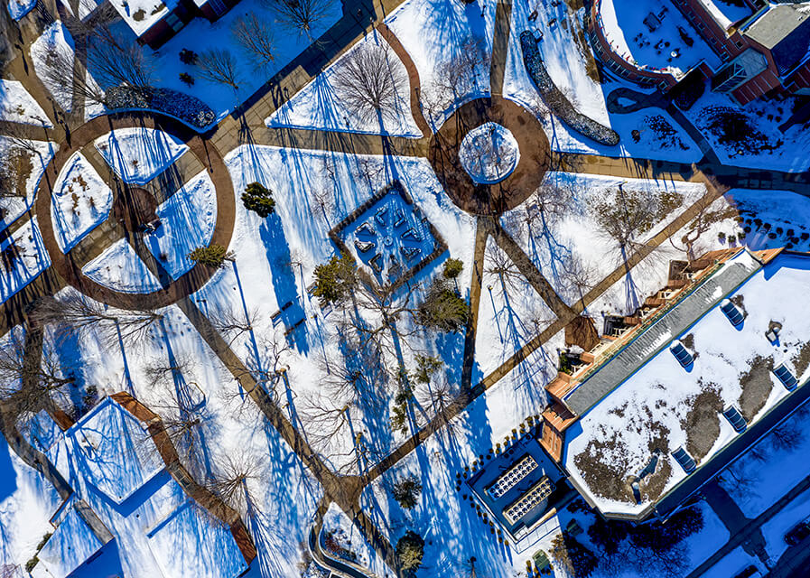 Aerial view of St. Norbert College campus