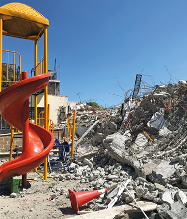 damage after earthquake in Mexico City